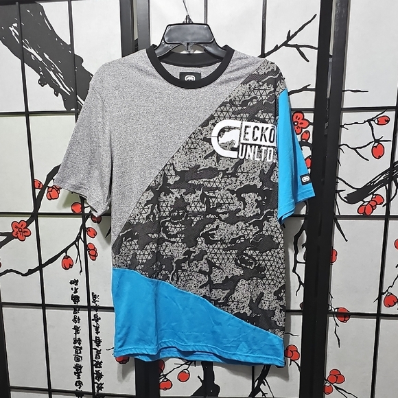 Ecko Unlimited Gray and Blue‎ Men's Shirt Small New - Picture 1 of 6